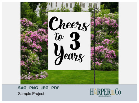 3 Year SVG PNG Cut EPS File SVG HarperNCo 