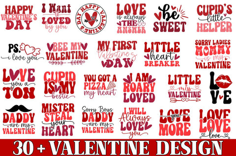 30 + Valentine Design Bundle SVG CraftingStudio 
