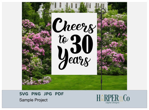 30 Year SVG PNG Cut EPS File SVG HarperNCo 