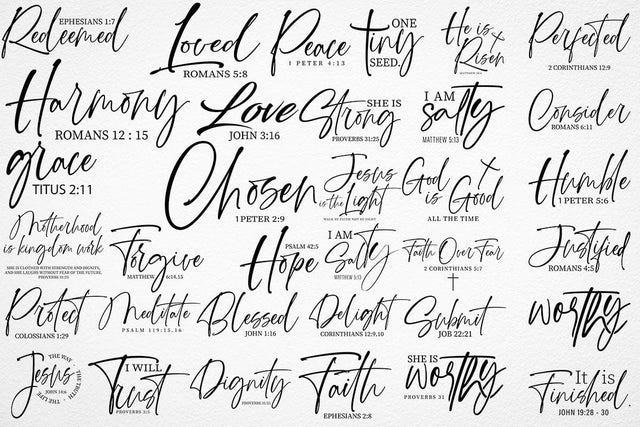 34 Bible Verses Bundle SVG, Faith Svg, Religious Svg, Jesus Svg, Svg Files For Cricut, Bible Svg, Christian Svg, God Svg, Cut Files SVG DesignDestine 