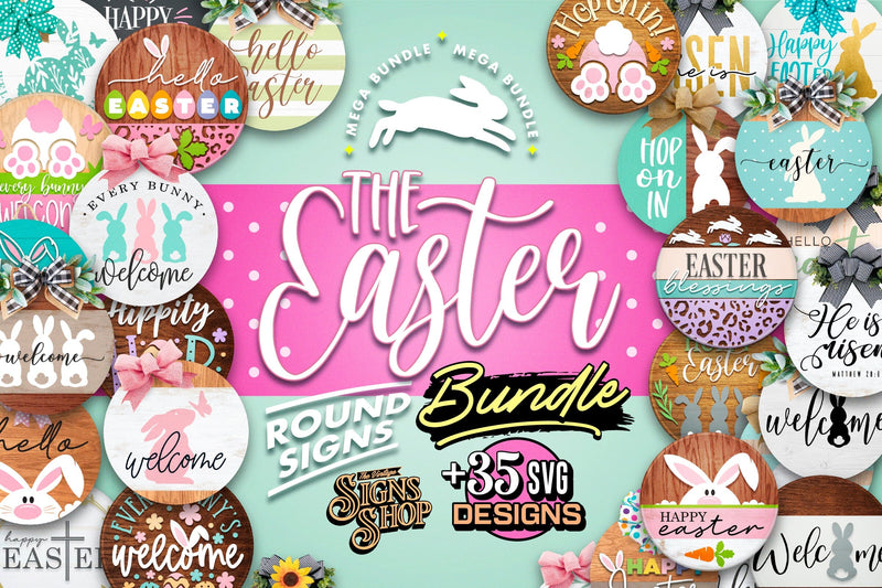 35 Easter Door Signs Bundle | SPRING SVG | BEST SELLER SVG The Vintage Signs Shop 
