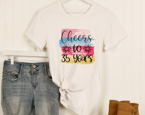 35th Birthday Sublimation Designs Bundle, 6 35th Birthday PNG Files, 35 And Fabulous PNG, Cheers To 35 Years PNG, Hello Thirty Five PNG, Vintage 1990 PNG Sublimation HappyDesignStudio 