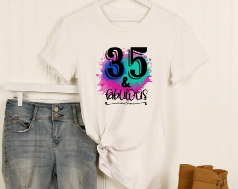 35th Birthday Sublimation Designs Bundle, 6 35th Birthday PNG Files, 35 And Fabulous PNG, Cheers To 35 Years PNG, Hello Thirty Five PNG, Vintage 1990 PNG Sublimation HappyDesignStudio 