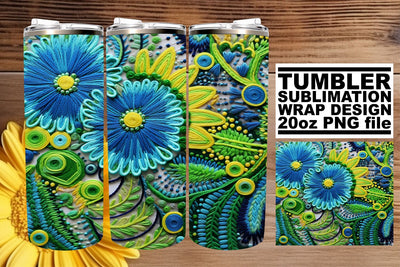3D Abstract Charm: Tumbler Magic Delight Sublimation afrosvg 