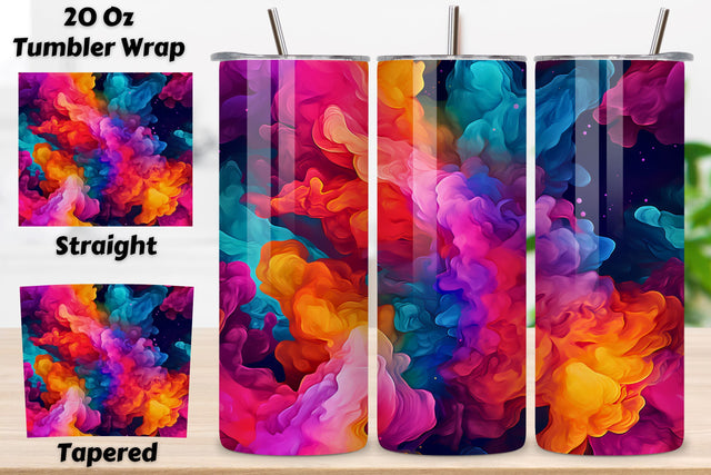 3D Abstract Cosmic Explosion Tumbler Wrap | Sublimation PNG Sublimation FloridPrintables 