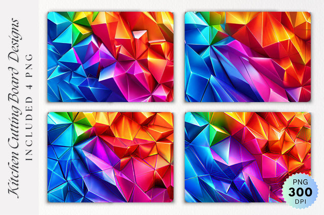 3D Abstract Cutting Board PNG Design Sublimation Regulrcrative 