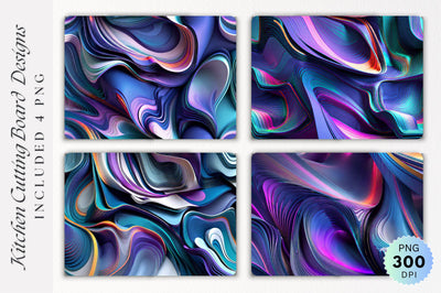 3D Abstract Cutting Board PNG Design Sublimation Regulrcrative 