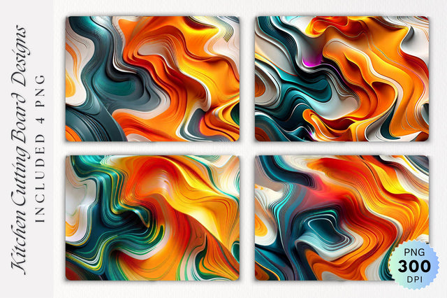 3D Abstract Texture Cutting Board PNG Design Sublimation Regulrcrative 
