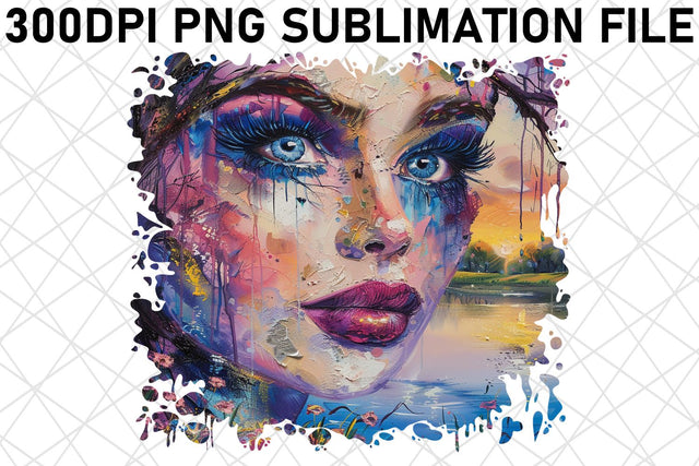 3D African American Woman and Flowers Sublimation afrosvg 