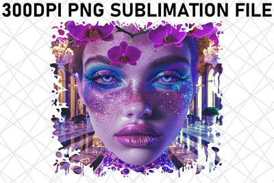 3D African American Woman with Blooming Sublimation afrosvg 