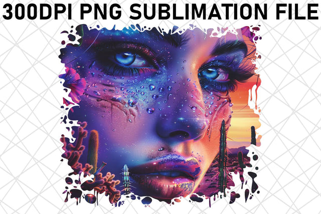 3D African American Woman with Floral Sublimation afrosvg 