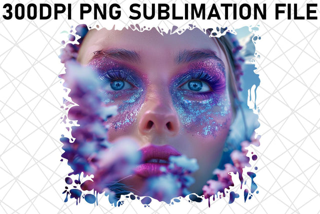 3D African American Woman with Flower Sublimation afrosvg 