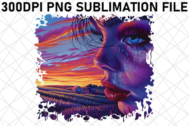 3D African American Woman with Flowers Sublimation afrosvg 