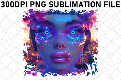 3D African American Woman with Flowers Sublimation afrosvg 