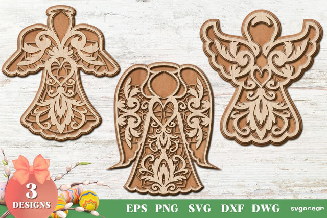3D Angels Laser Cut Files SVG SvgOcean 