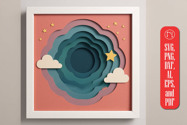 3D Baby Birthday Shadow Box SVG cut file SVG MD JOYNAL ABDIN 