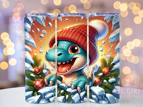 3D Baby Dinosaur Tumbler Wrap, Sublimation Design, Dinosaur Tumbler, Kids Drinkware, Nursery Decor, Cute Dinosaur Gift Sublimation SvggirlplusArt 