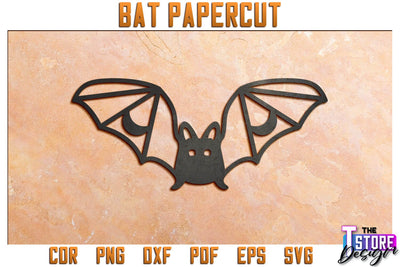 3D Bat Paper Cut | Halloween Design | Paper Bat | Halloween Décor | SVG File SVG The T Store Design 