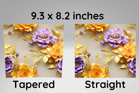 3D beautiful flower tumbler wrap | 3D tumbler sublimation Sublimation FloridPrintables 