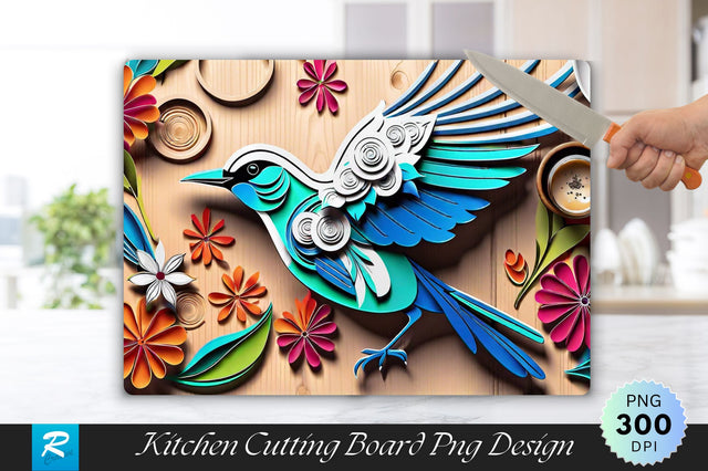 3D Bird Cutting Board Sublimation Regulrcrative 