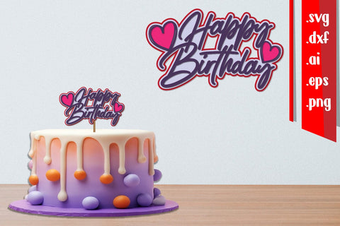 3D Birthday Layered Papercut | Birthday Cake Topper 3D Paper zafrans studio 