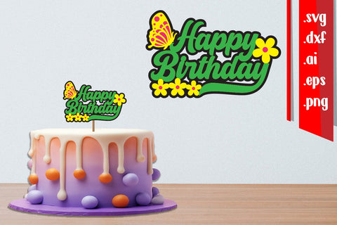 3D Birthday Layered Papercut, Birthday Cake Topper SVG zafrans studio 