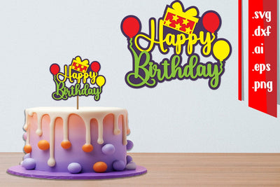 3D Birthday Layered Papercut | Birthday Cake Topper SVG zafrans studio 