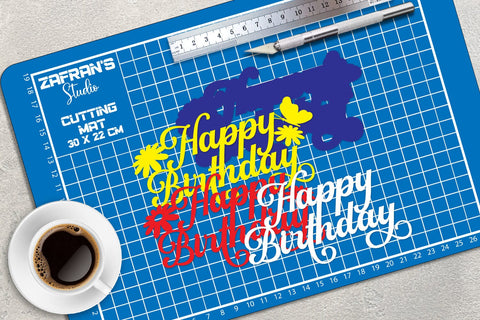 3D Birthday Layered Papercut, Birthday Cake Topper SVG zafrans studio 