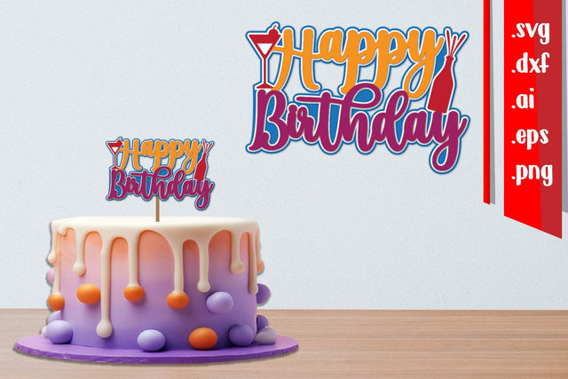 3D Birthday Layered Papercut | Birthday Cake Topper SVG zafrans studio 