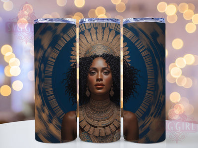 3D Black Queen Tumbler, 3D Design, 20Oz Tumbler, Sublimation Wrap, Afrocentric Art, Digital Download, Tumbler Gift Sublimation SvggirlplusArt 
