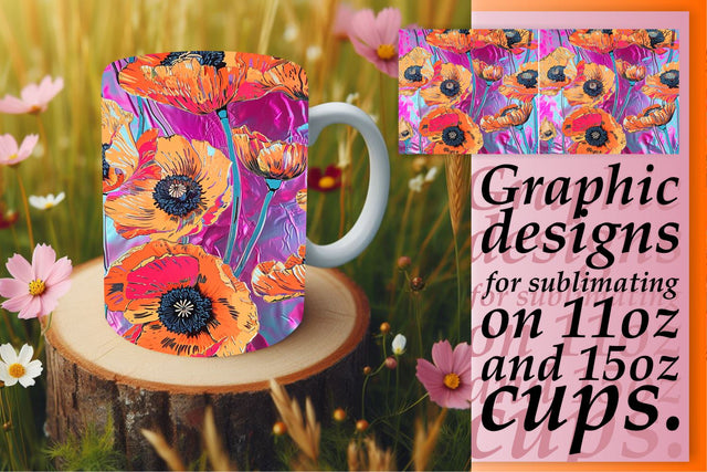 3D Blooming Flower Mug Design Sublimation afrosvg 