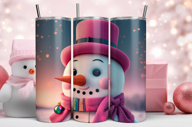 3D Blue Christmas Tumbler Wrap 3D Paper Rupkotha 