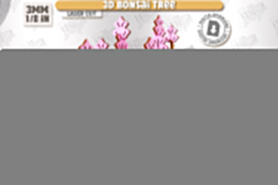 3D Bonsai Tree Laser Cut | DIY Wooden Constructor | Layout Sakura Model | Plant Pot with Bonsai Tree | CNC File SVG The T Store Design 