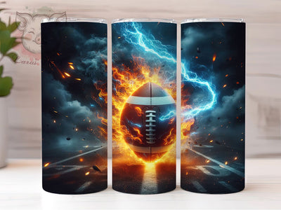 3D Breaking Wall Football Tumbler Wrap, Breaking Wall Tumbler, Football PNG, 20oz Skinny Tumbler, Cracked Wall Sublimation, Sports Tumbler For Men, Game Day Tumbler Sublimation Lara' s Designs 