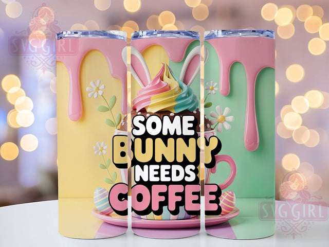 3D Bunny Coffee Tumbler, Inflated Bunny Tumbler, Stylish 20oz Wrap, Sublimation Design, Trendy Gift Idea, Funny Bunny Wrap, Coffee Lover Tumbler Sublimation SvggirlplusArt 