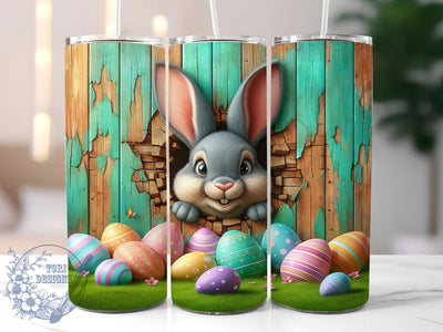 3D Bunny Hole Easter Tumbler, 3D Wall Bunny Tumbler, Easter Bunny Wrap, Stylish 20oz Wrap, Sublimation Design, Trendy Gift Idea, Inspirational Easter Tumbler Sublimation ToriDesigns 