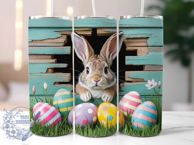 3D Bunny Hole Easter Tumbler, 3D Wall Bunny Tumbler, Easter Bunny Wrap, Stylish 20oz Wrap, Sublimation Design, Trendy Gift Idea, Inspirational Easter Tumbler Sublimation ToriDesigns 