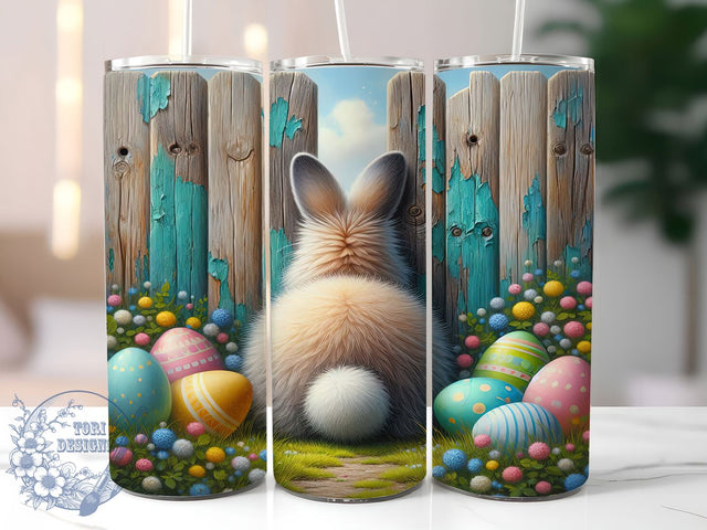 3D Bunny Hole Easter Tumbler, Hole In Wall Tumbler, Easter Bunny Wrap, Cute Bunny Wrap, Festive Bunny Wrap, Spring Bunny Wrap, Sublimation Design Sublimation ToriDesigns 