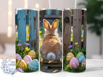 3D Bunny Hole Easter Tumbler, Hole In Wall Tumbler, Easter Bunny Wrap, Cute Bunny Wrap, Festive Bunny Wrap, Spring Bunny Wrap, Sublimation Design Sublimation ToriDesigns 