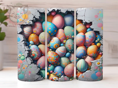 3D Bunny Hole Flower Egg Tumbler, Flower Wall Tumbler, Bunny Hole Wrap, Inflated Egg Wrap, Stylish 20oz Wrap, Sublimation Design, Trendy Gift Idea Sublimation Lara' s Designs 