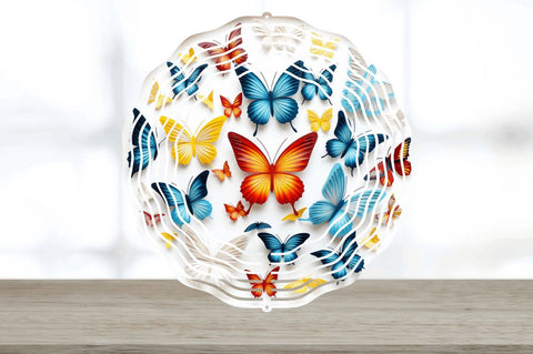 3D Butterflies Wind Spinner Sublimation Regulrcrative 