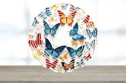 3D Butterflies Wind Spinner Sublimation Regulrcrative 