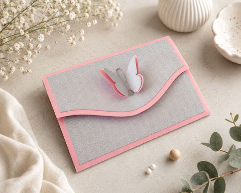 3D Butterfly Gift Card Holder SVG - Pop Up Birthday Envelope Template for Cricut - Paper Money Case Digital Download SVG DreamingSVG 
