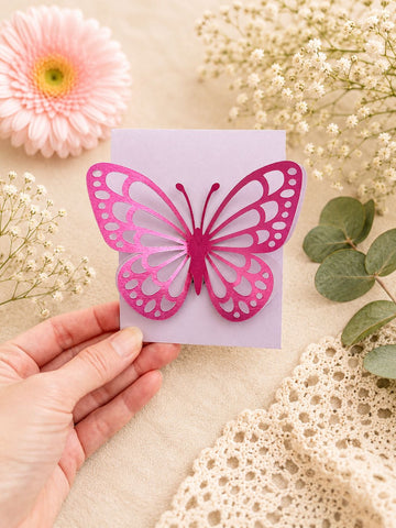 3D Butterfly Gift Card Holder SVG - Pop Up Birthday Envelope Template for Cricut - Paper Money Case Digital Download SVG DreamingSVG 