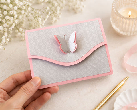 3D Butterfly Gift Card Holder SVG - Pop Up Birthday Envelope Template for Cricut - Paper Money Case Digital Download SVG DreamingSVG 