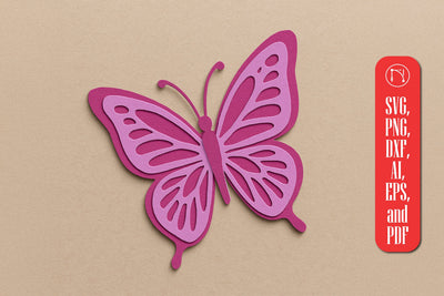 3D Butterfly Paper Cut SVG SVG MD JOYNAL ABDIN 