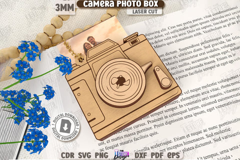 3D Camera Photo Boxes Laser Cut Bundle | Camera Shaped Boxes | Gift Idea | Decorative Camera Boxes | Layered Photo Camera | Birthday Gift | Photo Storage Boxes | Pop-Up Cards | Home Decor | CNC Files SVG The T Store Design 