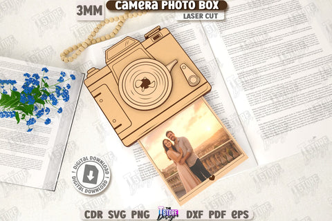 3D Camera Photo Boxes Laser Cut Bundle | Camera Shaped Boxes | Gift Idea | Decorative Camera Boxes | Layered Photo Camera | Birthday Gift | Photo Storage Boxes | Pop-Up Cards | Home Decor | CNC Files SVG The T Store Design 