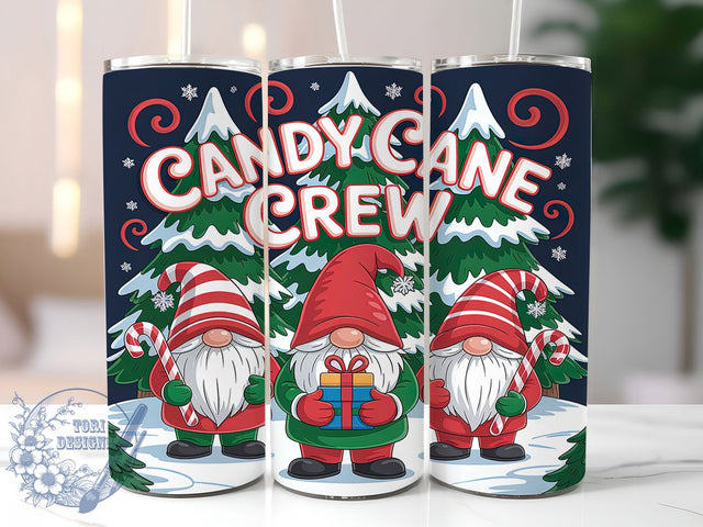 3D Candy Crane Christmas Tumbler, 3D Inflated Sublimation Design, Christmas Tree Cakes Art, 20oz Xmas Tumbler, Whimsical Holiday Mug, Stylish Candy Cup, Festive Crew Wrap Sublimation ToriDesigns 