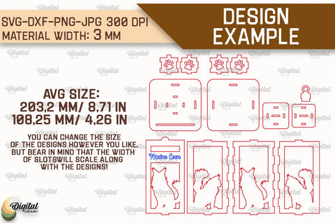 3D Cat Lantern SVG Bundle. Laser Cut Lamp. Savannah Cat SVG SVG Evgenyia Guschina 